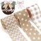 3 Rolls Burlap Wired Ribbons 15 Yards Stripe Dot Buffalo Plaid Pattern Wrapping Gingham Grosgrain Ribbon for DIY Crafts Party Home Decoration, 2.5 Inch x 15 Yards